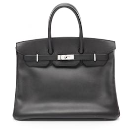 Hermès-Hermes Birkin 35 Handbag in Black Epsom Leather-Black