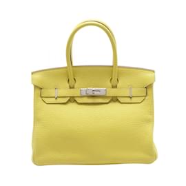 Hermès-Hermes Birkin 30 Handbag in Lime and Yellow-Golden,Yellow