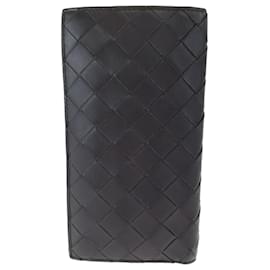 Bottega Veneta-Bottega Veneta Maxi Intrecciato Brown Calfskin Long Wallet-Brown