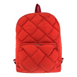 Mochila de nylon rojo Maxi Intrecciato de Bottega Veneta Roja
