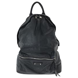 Balenciaga-Balenciaga Classic Black Leather Backpack-Black