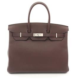 Hermès-Hermes Birkin 35 Handbag in Bordeaux-Dark red