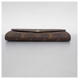 Louis Vuitton-Louis Vuitton Long Wallet Monogram Portefeuille Sarah-Brown,Fuschia