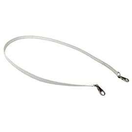 Hermès-Hermes Epsom Leather Shoulder Strap-Silvery,White