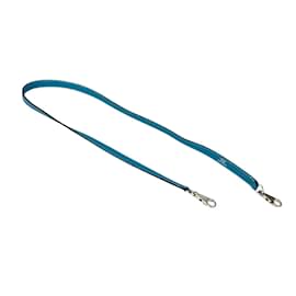 Hermès-Hermes Blue Jean Taurillon Clemence Shoulder Strap-Blue