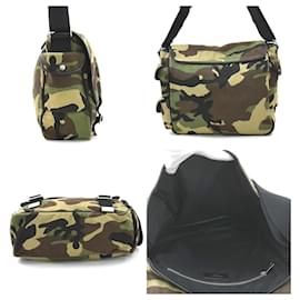 Saint Laurent-Saint Laurent Khaki Canvas Shoulder Bag-Khaki