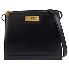 Christian Dior-Christian Dior Vintage Black Leather Crossbody Bag-Black