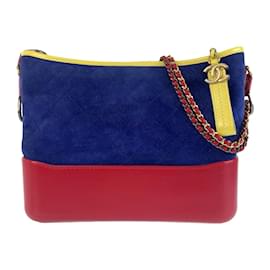 Chanel-Chanel Gabrielle de Chanel Suede Leather Shoulder Bag-Red,Blue,Yellow