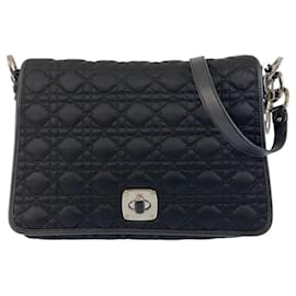 Christian Dior-Christian Dior Cannage Black Nylon Messenger Bag-Black
