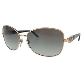 Bulgari Óculos de sol Bvlgari de plástico e metal com strass 6066-B Outro