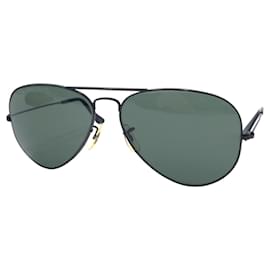 Autre Marque-Ray-Ban Vintage Aviator Metal Sunglasses-Black