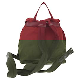 Prada-Prada Nylon Tessuto Logo Backpack-Red