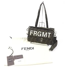 Fendi-FENDI ZUCCA BAGUETTE 3WAY TOTE Bag-Brown