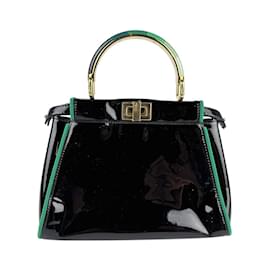 Fendi-Sac à main Fendi Mini Peekaboo-Noir,Vert