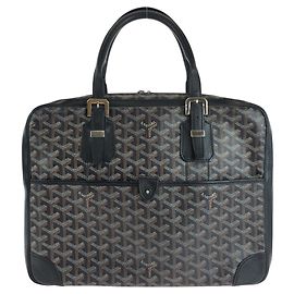 Goyard Ambassade PM Briefcase Black Yellow