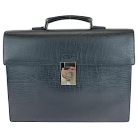 Gucci-Gucci Chinghiare Dulles Black Leather Handbag-Black
