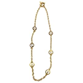 Céline-Celine Gold Metal Musical Note Motif Necklace-Golden