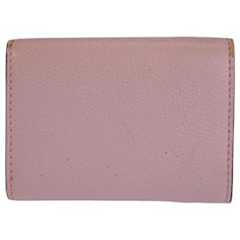Fendi-Fendi Zucca Leather Tri-Fold Wallet-Brown,Pink