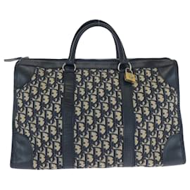 Christian Dior-Christian Dior Trotter Canvas Tote Bag-Black,Beige,Navy blue