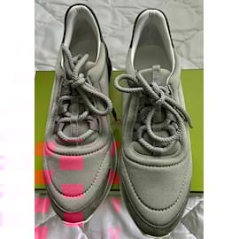 Hermès-Hermès Miles sneakers-Grey,Taupe