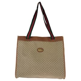 Gucci-Gucci Vintage Sherry Line Tote Bag-Brown