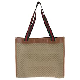 Gucci-Gucci Vintage Sherry Line Tote Bag-Brown