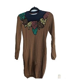 Jc De Castelbajac Castelbajac wool dress Brown
