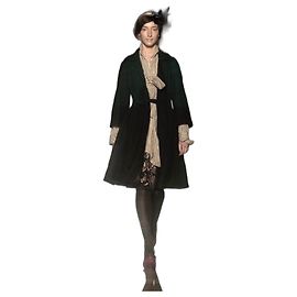 Dries Van Noten Fall 2005 Silk Lined Boucle Swing Coat Black