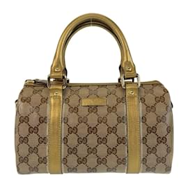 Gucci-Gucci GG Crystal Beige Gold Hardware Handbag-Beige,Golden