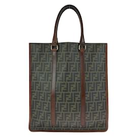 Fendi-Fendi Zucca Pattern Brown Tote Bag-Brown