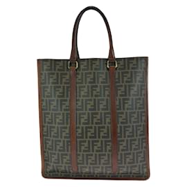 Fendi-Fendi Zucca Pattern Brown Tote Bag-Brown