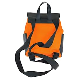 Gucci-Gucci Orange and Black Nylon Leather Backpack-Black,Orange