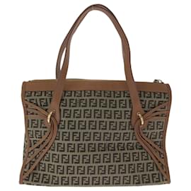 Fendi-Fendi Zucchino Brown Tote Bag-Brown