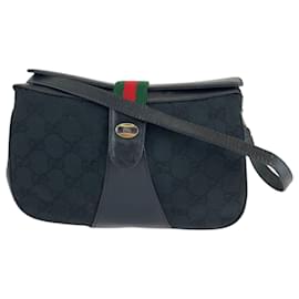 Gucci-Gucci Vintage Black Shoulder Bag-Black