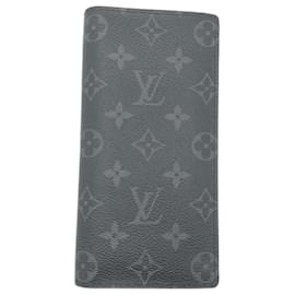 Louis Vuitton-Louis Vuitton Portefeuille Brazza M61697-Black,Blue,Monogram