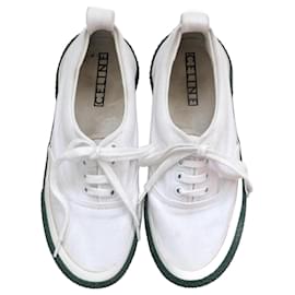 Céline-Celine 180° Lace Up Canvas Sneakers Phoebe Philo-White