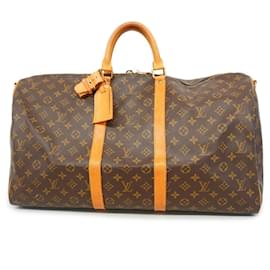 Louis Vuitton-Louis Vuitton Keepall Bandouliere 55-Brown
