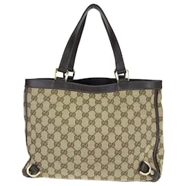 Gucci-Gucci Abby Beige Brown Tote Bag-Brown,Beige