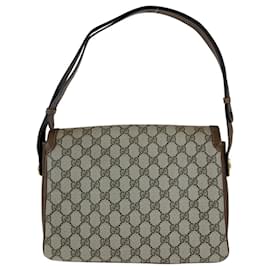 Gucci-Gucci Brown GG Supreme Shoulder Bag-Brown