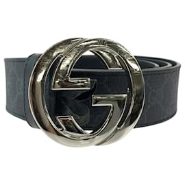 Gucci-Cinto de lona entrelaçada Gucci-Preto