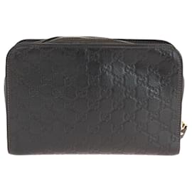 Gucci-Gucci Guccissima Brown Leather Clutch Bag-Brown