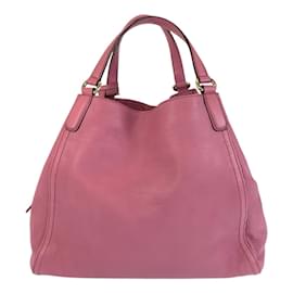 Gucci-Gucci Soho Interlocking Pink Leather Tote Bag-Pink