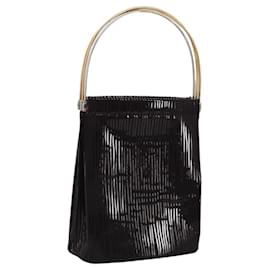 Cartier-CARTIER Trinity Hand Bag Nylon Wine Red Auth 114437-Dark red