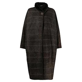 Autre Marque-A.N.G.E.L.O. Vintage Cult Brown Shearling Coat-Brown,Black,Sand