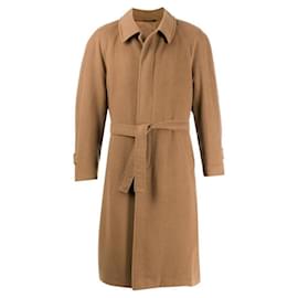 Autre Marque-A.N.G.E.L.O. Vintage Cult Hazelnut Brown Wool Coat-Brown,Hazelnut