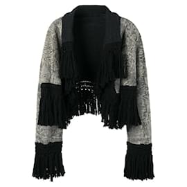 Autre Marque-A.N.G.E.L.O. Vintage Cult Fur Bolero Jacket-Black,Grey,Sand