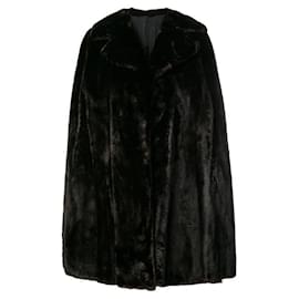 Autre Marque-A.N.G.E.L.O. Vintage Cult Dark Brown Beaver Fur Cape-Brown,Dark red