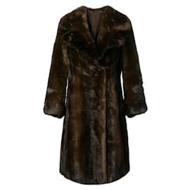 Autre Marque-A.N.G.E.L.O. Vintage Cult Brown Mink Fur Coat-Brown