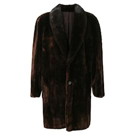 Autre Marque-A.N.G.E.L.O. Vintage Cult Brown Fur Coat-Brown