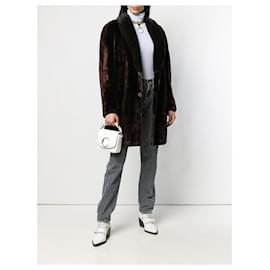 Autre Marque-A.N.G.E.L.O. Vintage Cult Brown Fur Coat-Brown